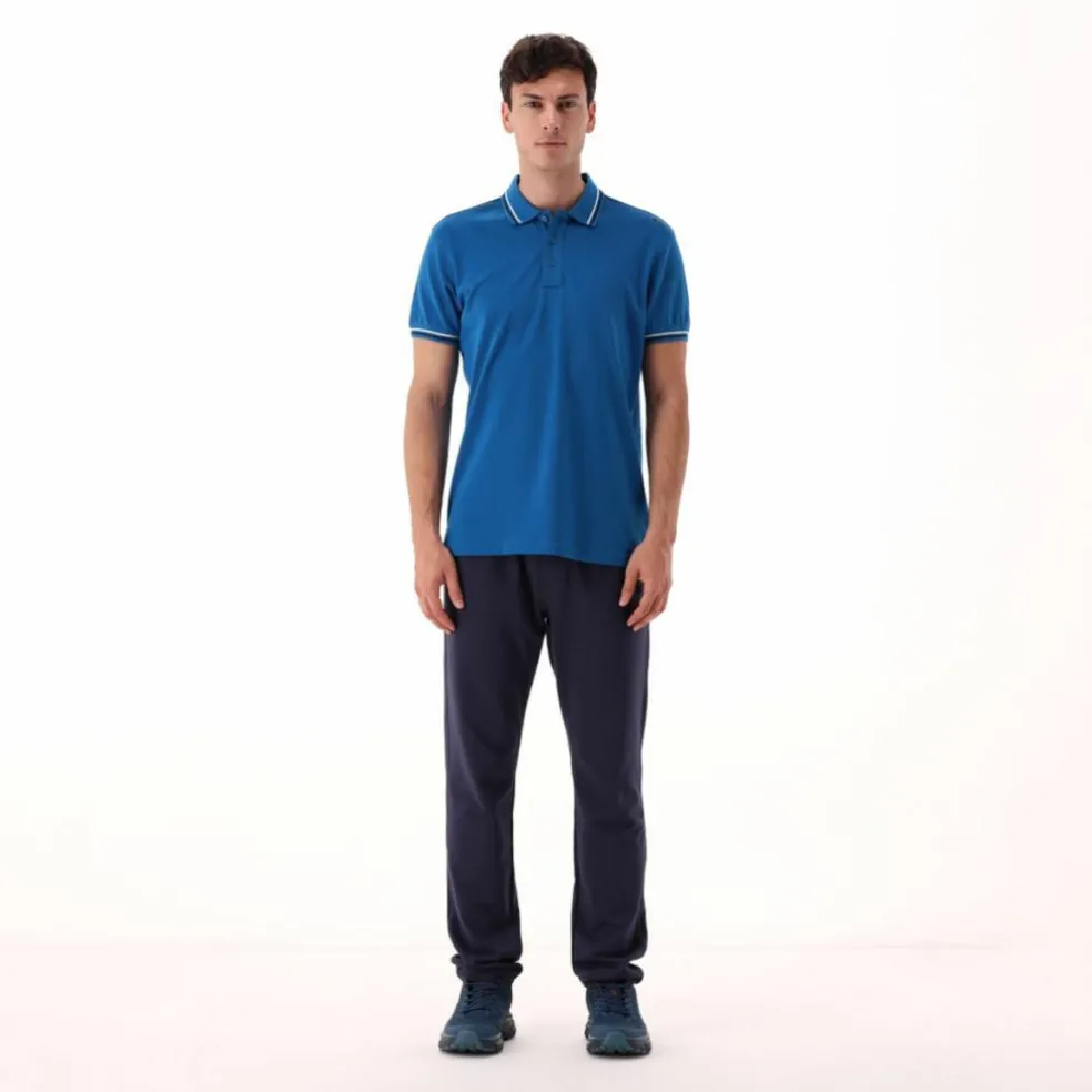 Polo da uomo in poliestere elasticizzato