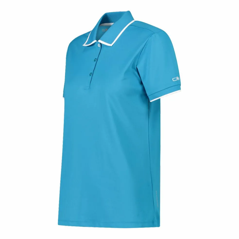 Polo donna in stretch piquet