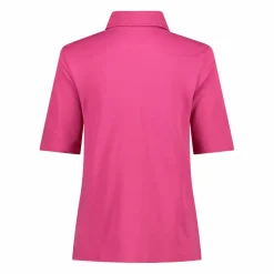 Polo in piquet stretch tinta unita da donna