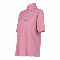Polo in piquet stretch tinta unita da donna