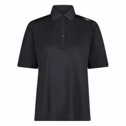 Polo in piquet stretch tinta unita da donna