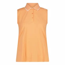Polo senza maniche donna in stretch piquet