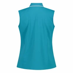 Polo senza maniche donna in stretch piquet