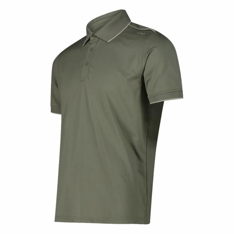 Polo uomo in stretch polyester e modal