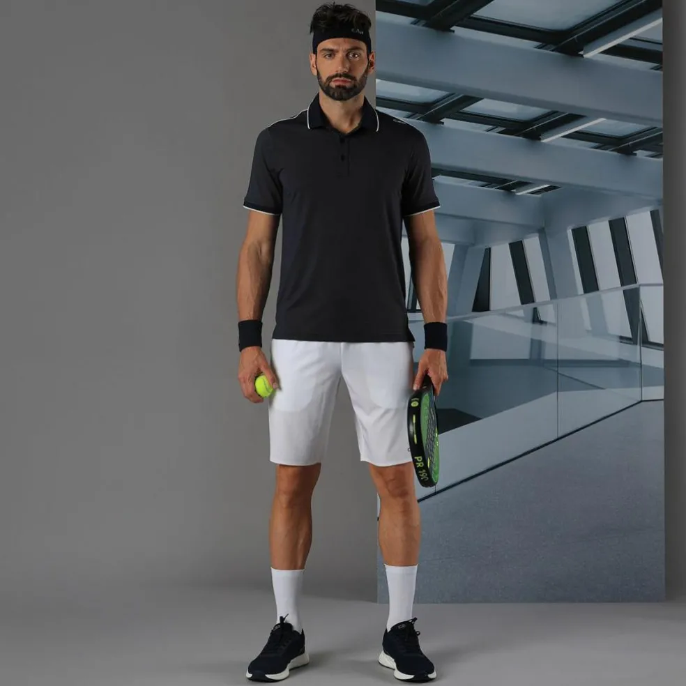 Polo uomo in stretch polyester e modal