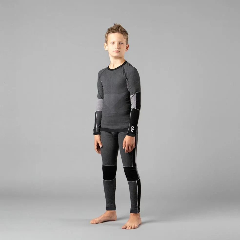 Set pantaloni e maglia base layer seamless bambino unisex