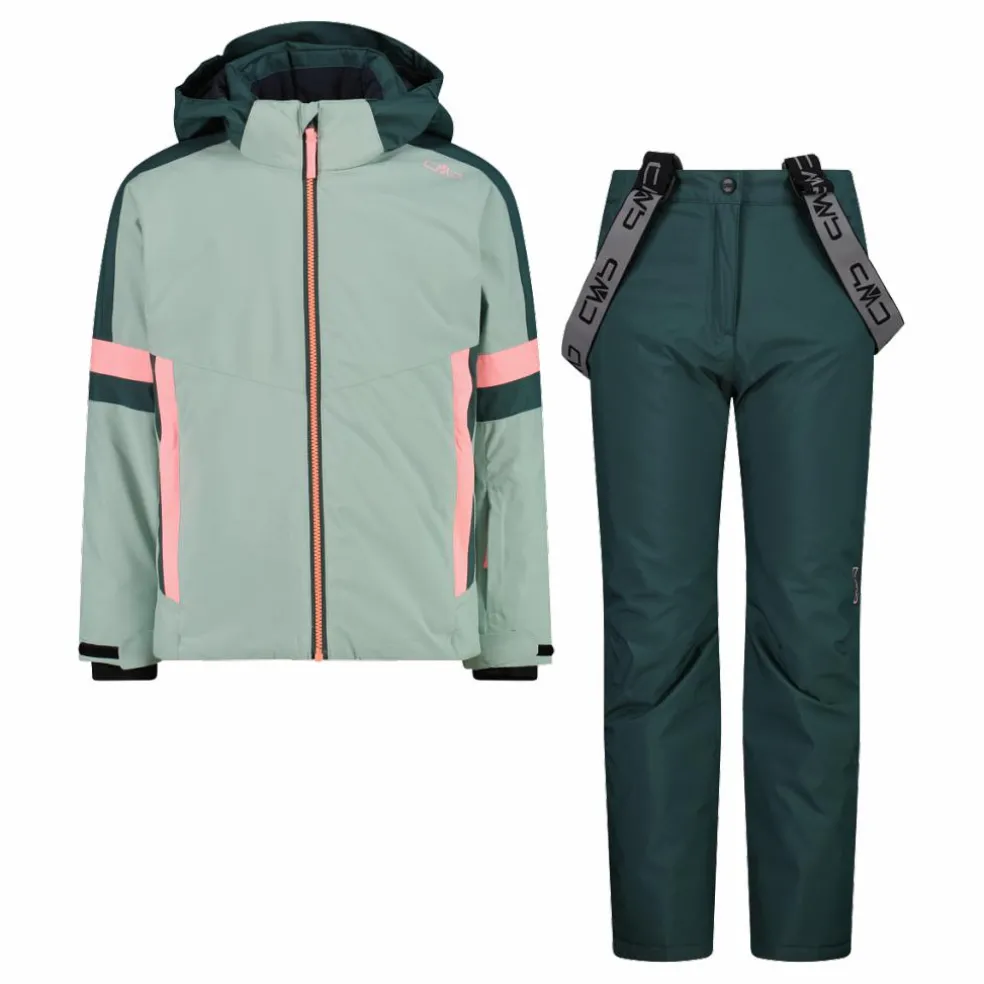 Set sci da bambina in twill