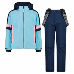 Set sci da bambina in twill