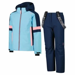 Set sci da bambina in twill