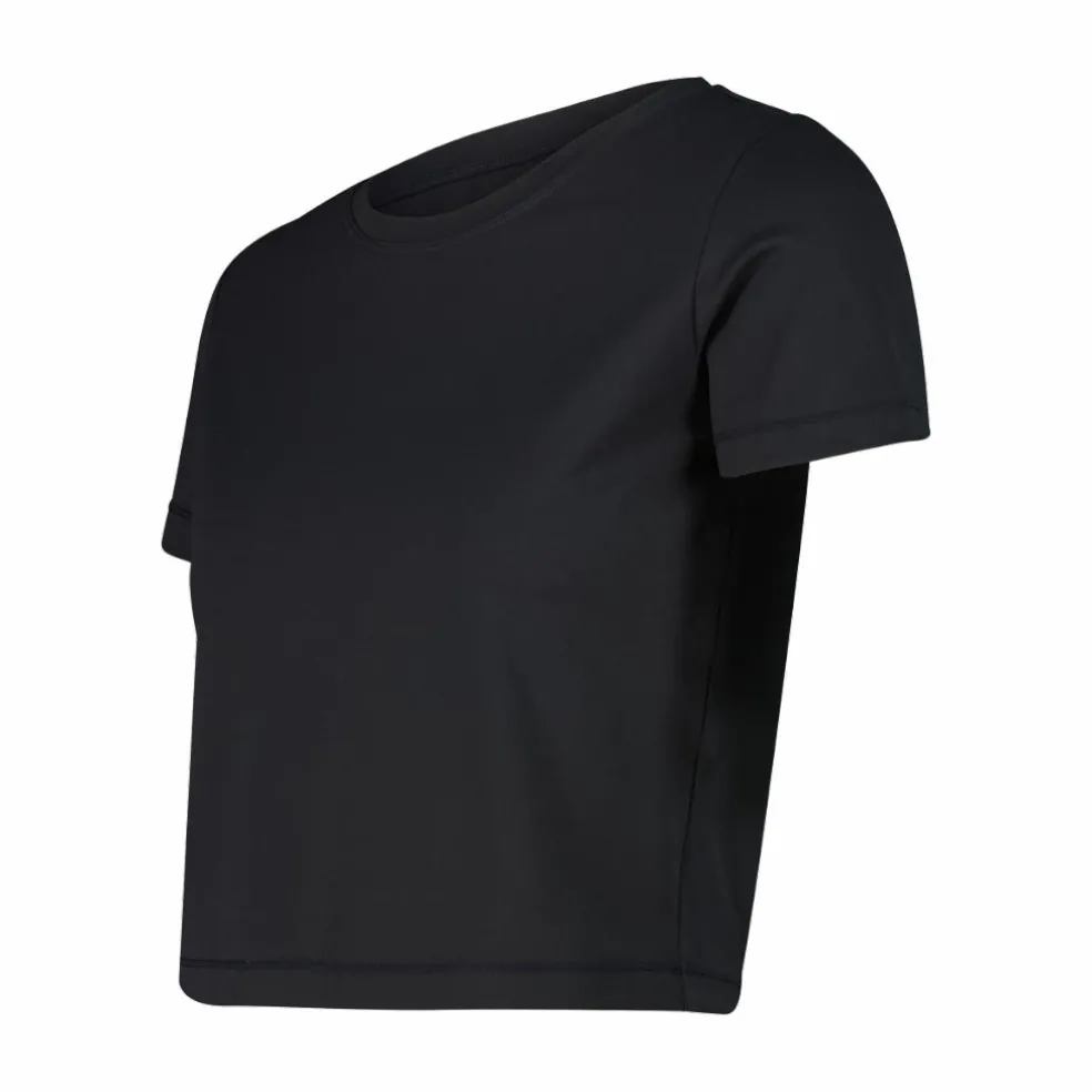 Top maniche corte da donna in stretch polyamide