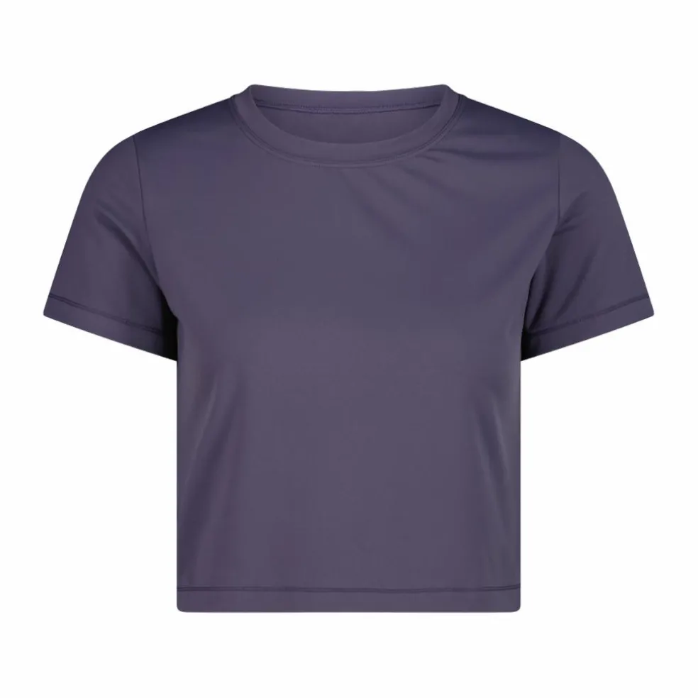 Top maniche corte da donna in stretch polyamide