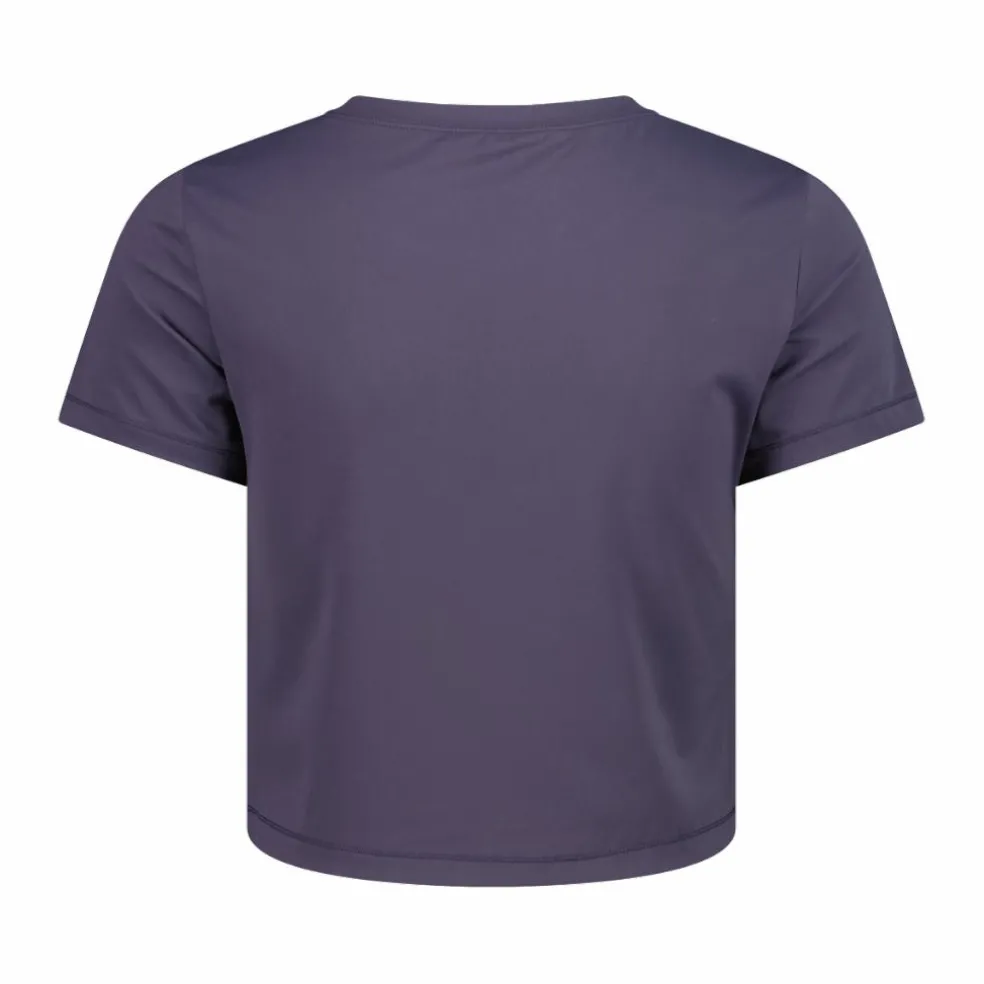 Top maniche corte da donna in stretch polyamide