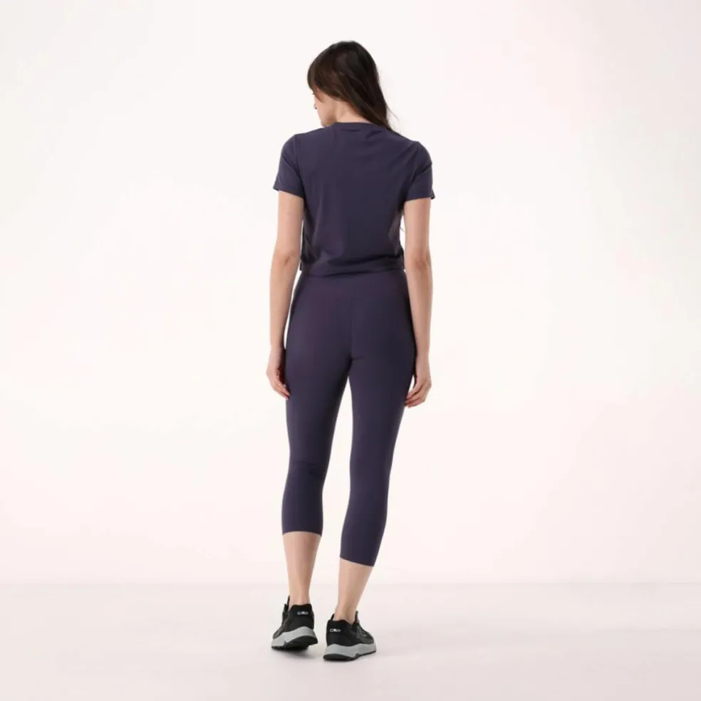 Top maniche corte da donna in stretch polyamide