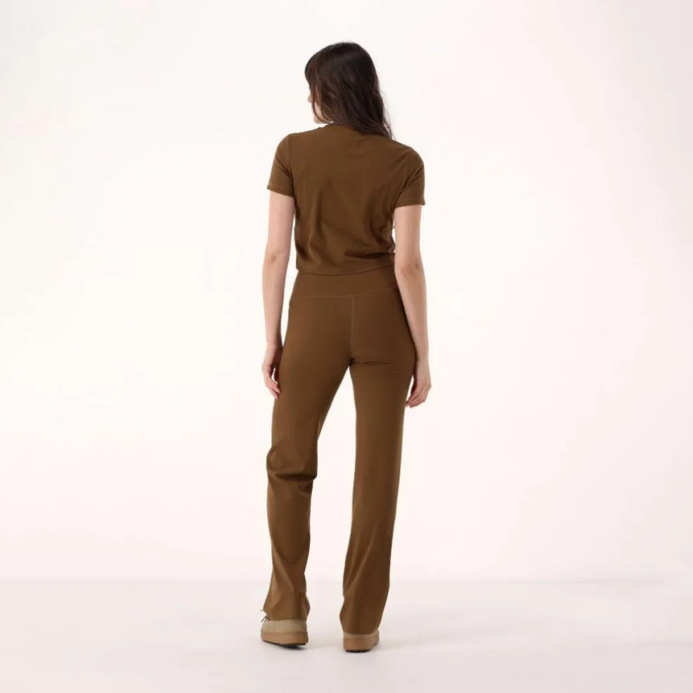 Top maniche corte da donna in stretch polyamide