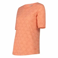 T-shirt a maniche corte con effetto semitrasparente da Donna