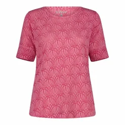 T-shirt a maniche corte con effetto semitrasparente da Donna