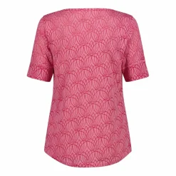 T-shirt a maniche corte con effetto semitrasparente da Donna
