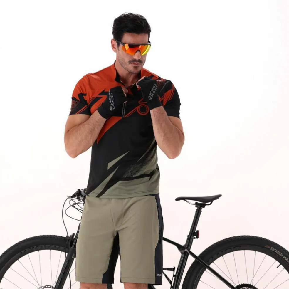 T-shirt da ciclismo da uomo con taschino sul retro