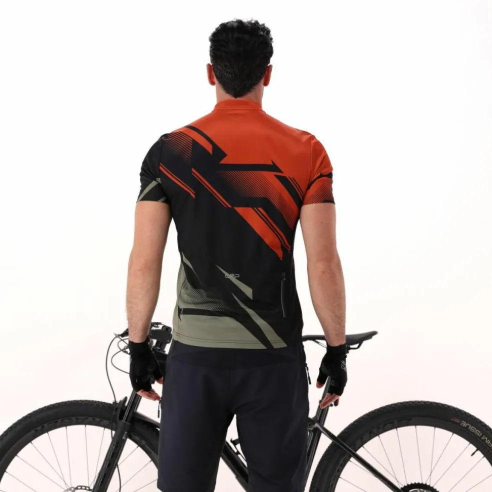 T-shirt da ciclismo da uomo con taschino sul retro