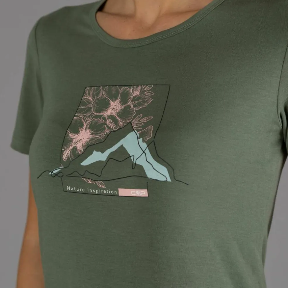 T-shirt da donna in Bamboo con stampa floreale