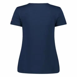 T-shirt donna in tessuto tecnico con stampa sul fronte