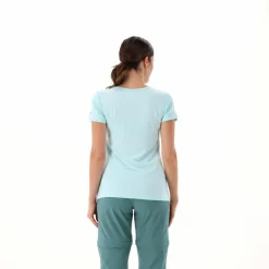 T-shirt donna in tessuto tecnico con stampa sul fronte