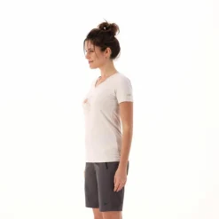 T-shirt donna in tessuto tecnico con stampa sul fronte