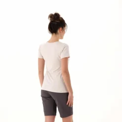 T-shirt donna in tessuto tecnico con stampa sul fronte