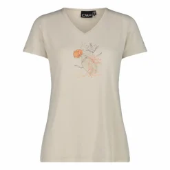 T-shirt donna in tessuto tecnico con stampa sul fronte