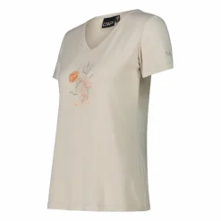 T-shirt donna in tessuto tecnico con stampa sul fronte