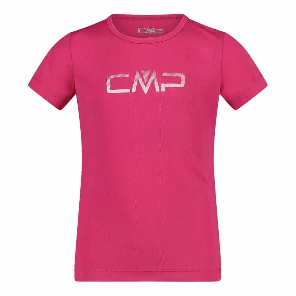 T-shirt girocollo con logo CMP da bambina