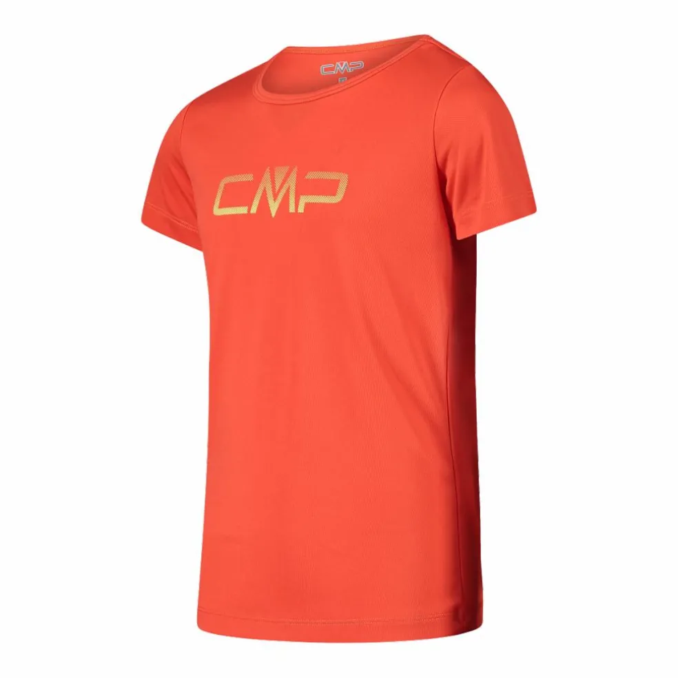 T-shirt girocollo con logo CMP da bambina