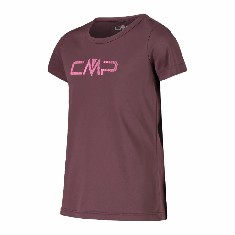 T-shirt girocollo con logo CMP da bambina