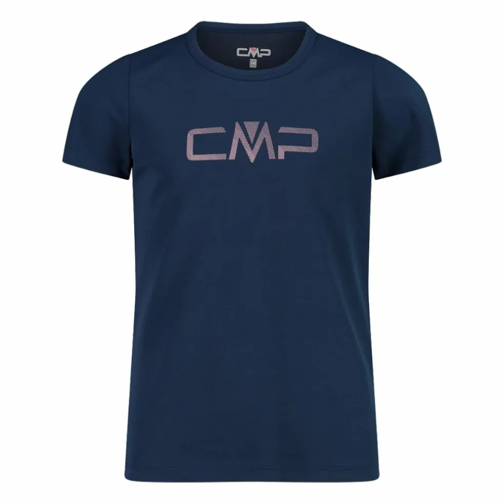 T-shirt girocollo con logo CMP da bambina