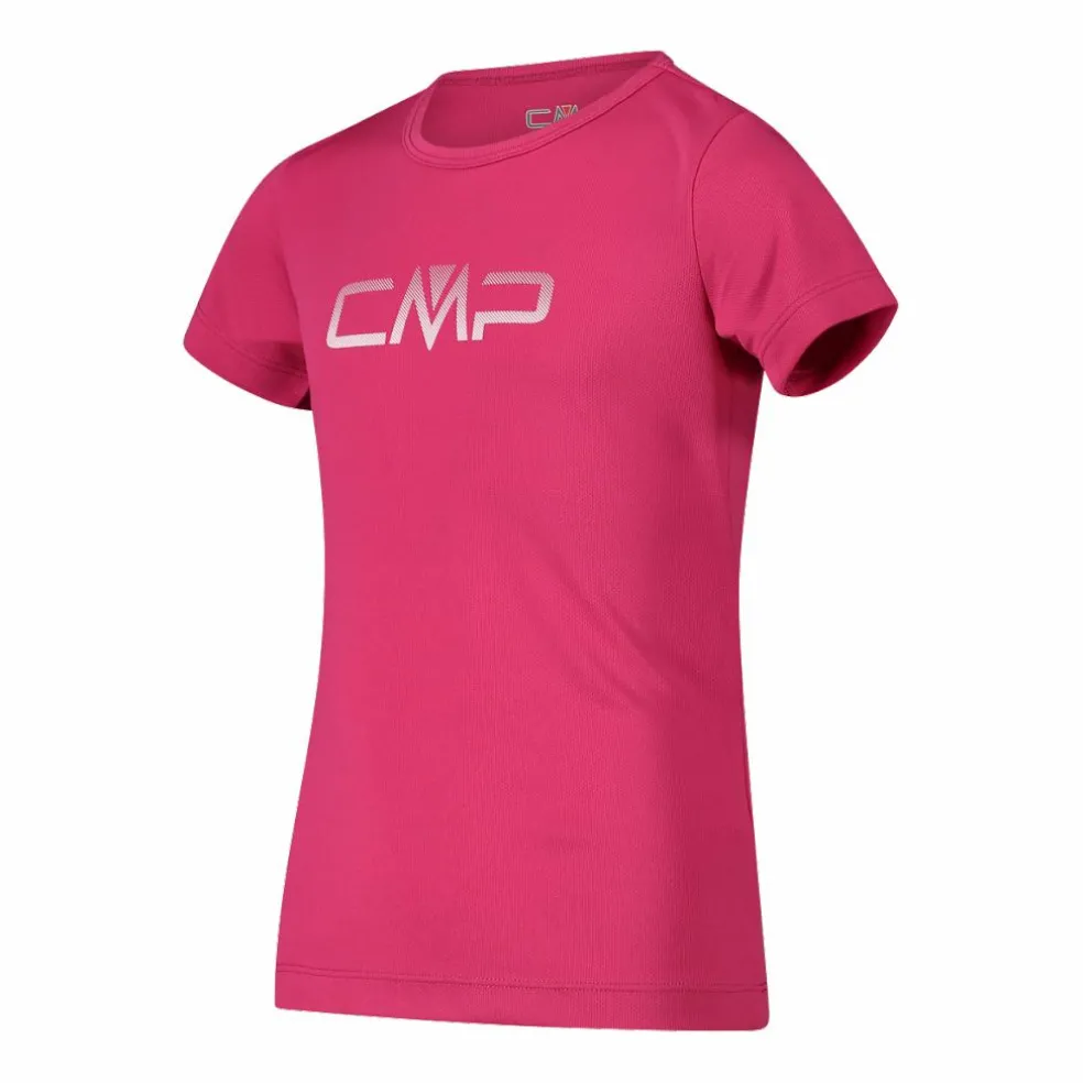 T-shirt girocollo con logo CMP da bambina