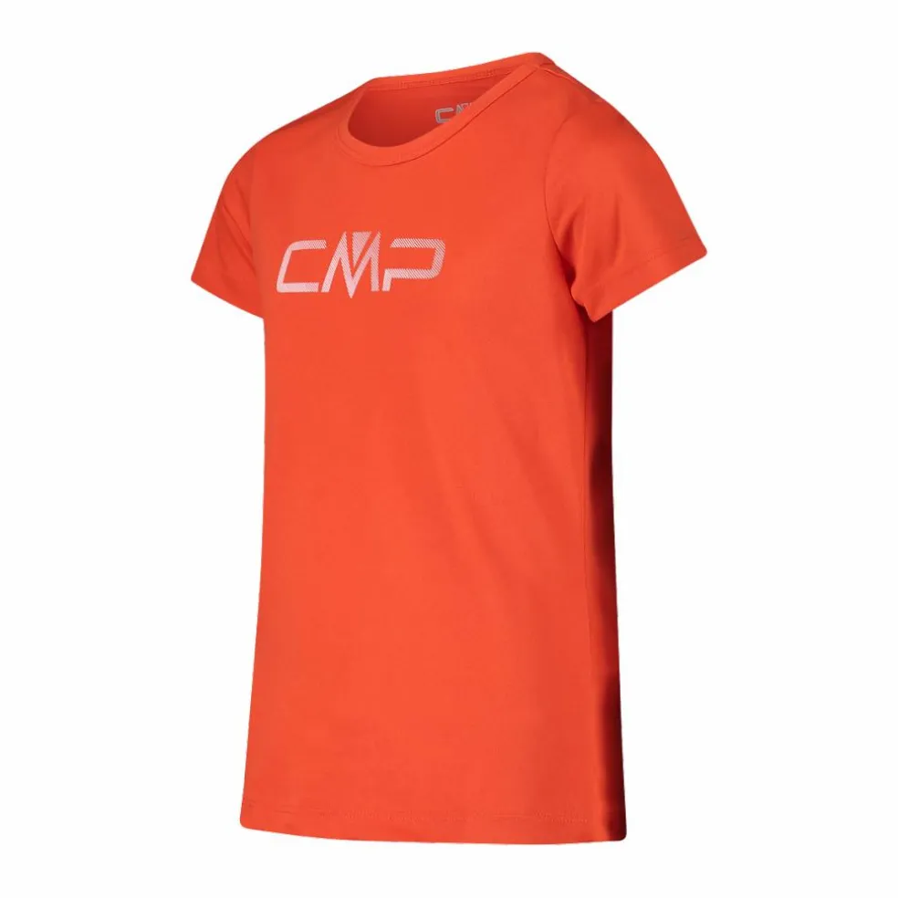 T-shirt girocollo con logo CMP da bambina