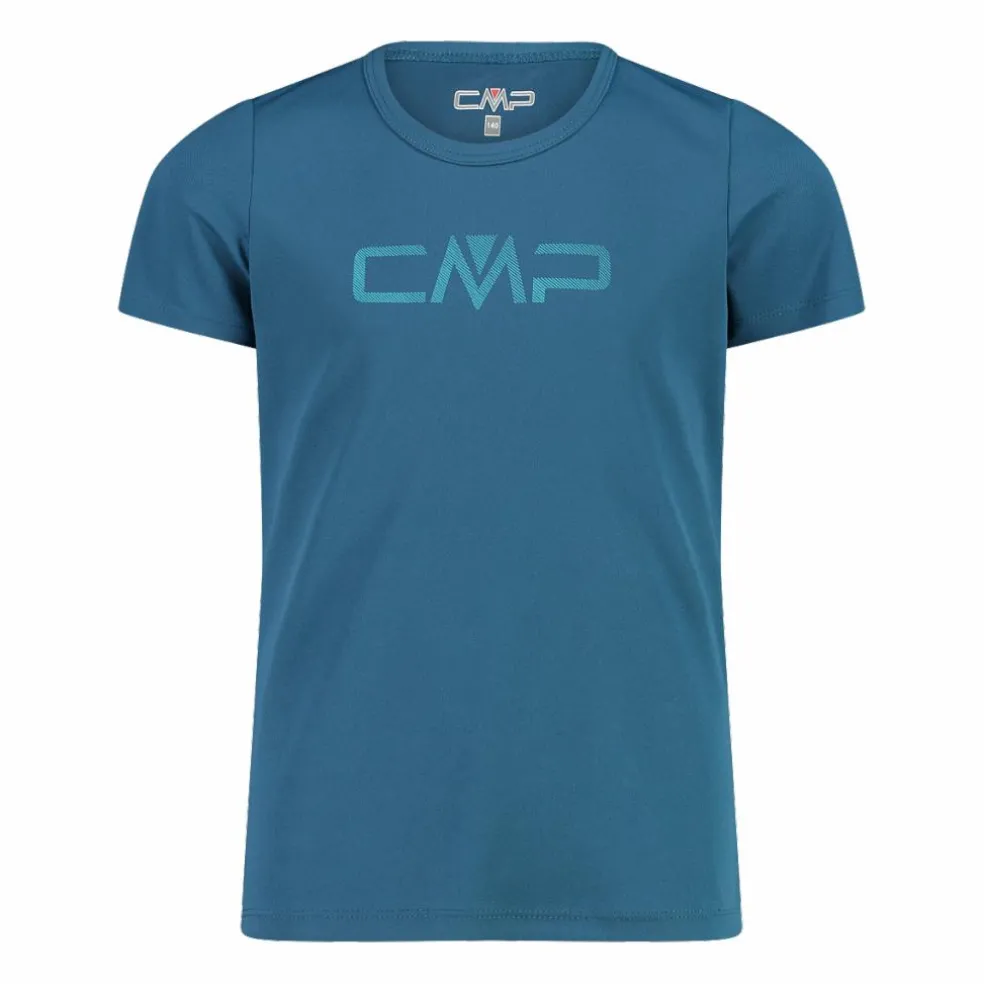 T-shirt girocollo con logo CMP da bambina
