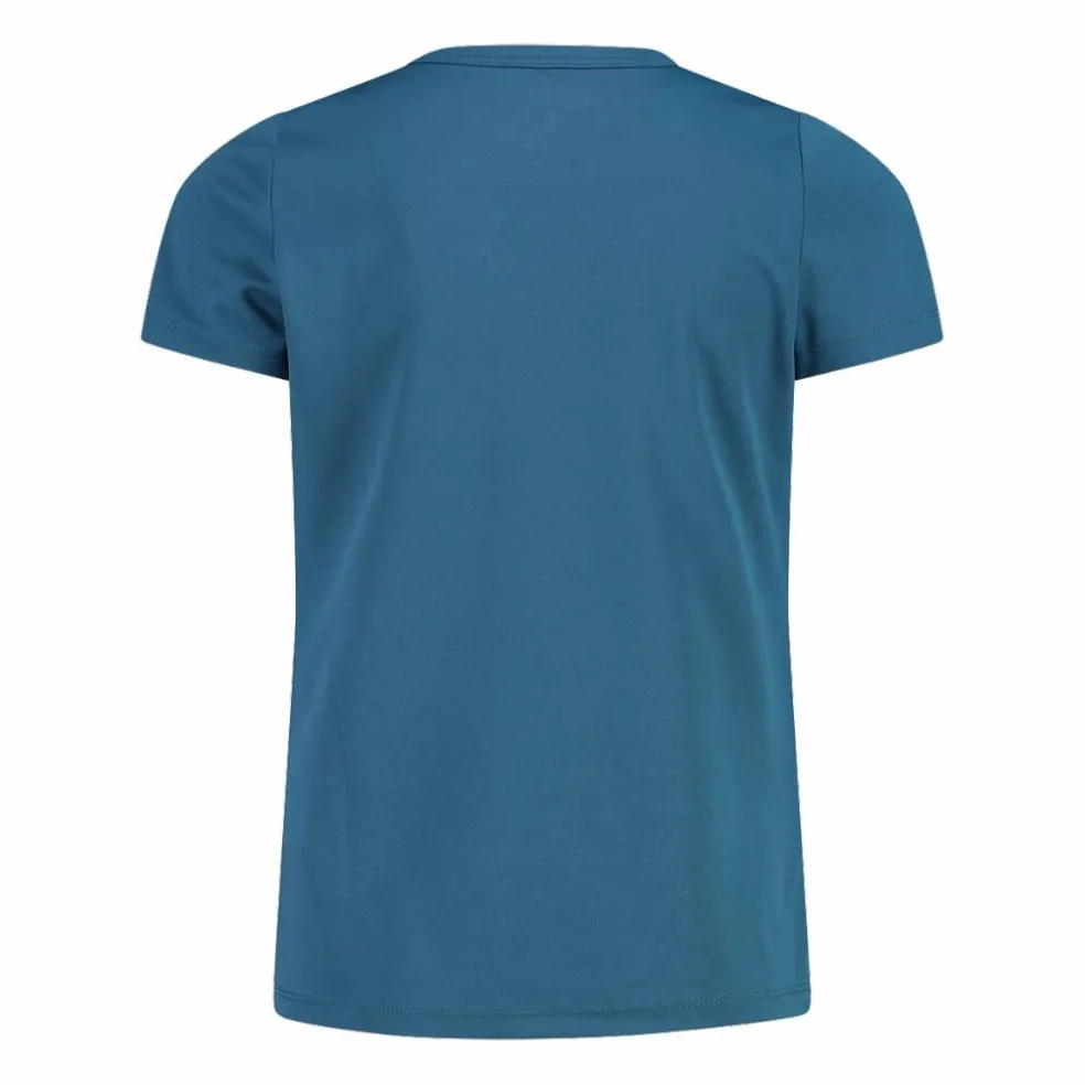 T-shirt girocollo con logo CMP da bambina
