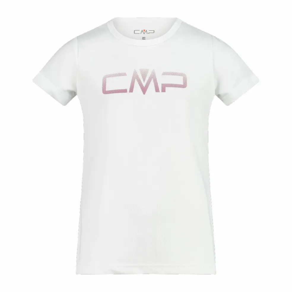 T-shirt girocollo con logo CMP da bambina