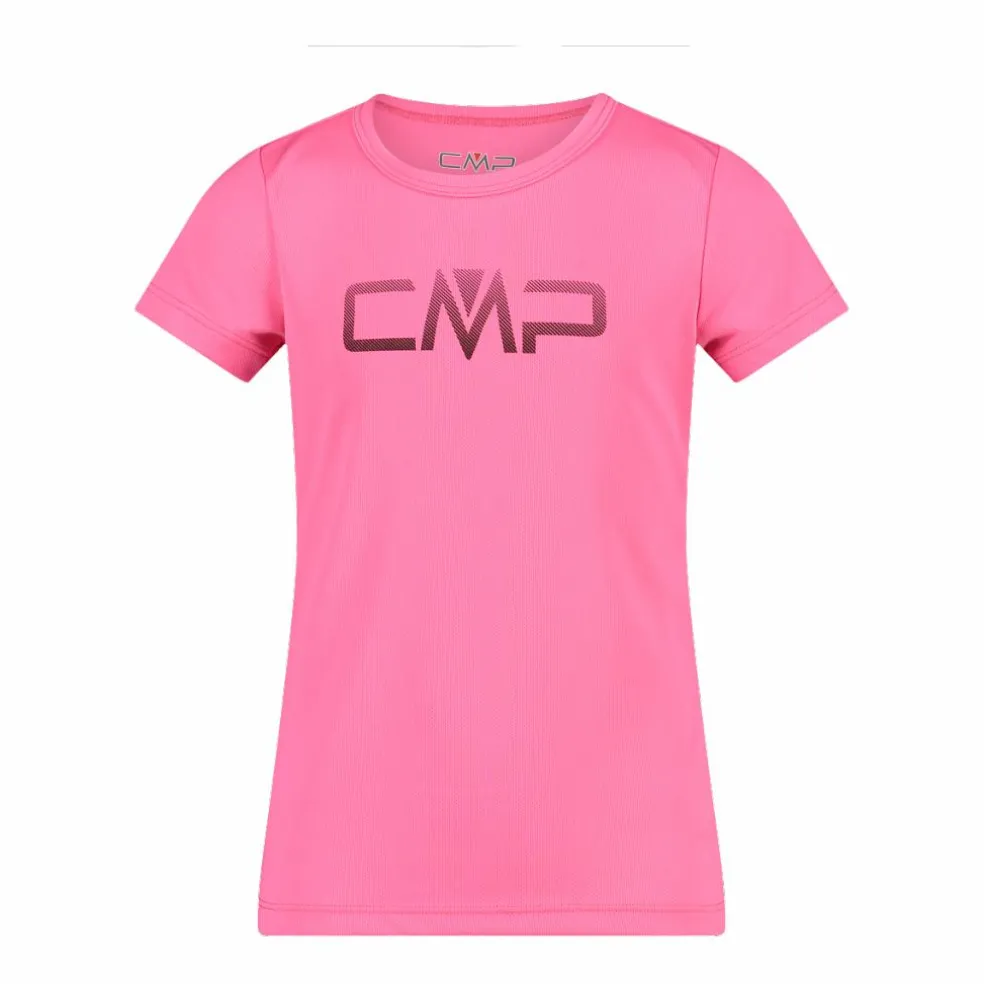 T-shirt girocollo con logo CMP da bambina