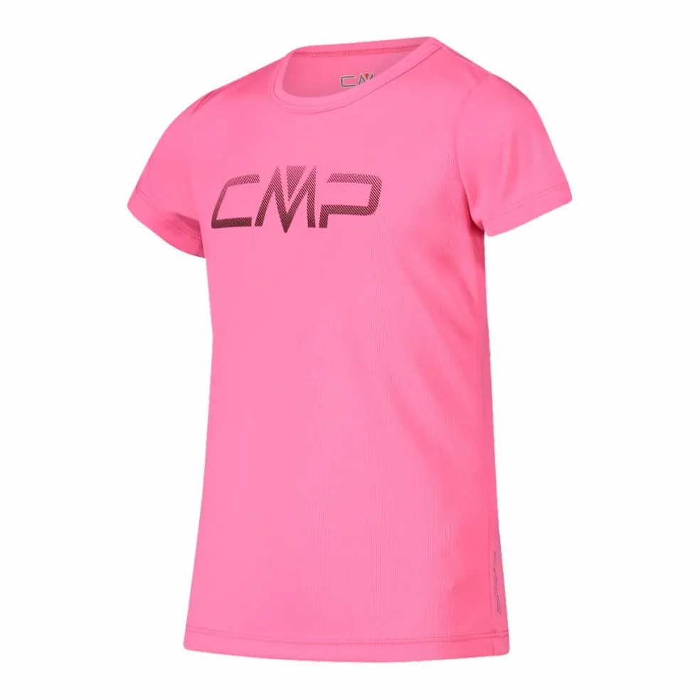 T-shirt girocollo con logo CMP da bambina