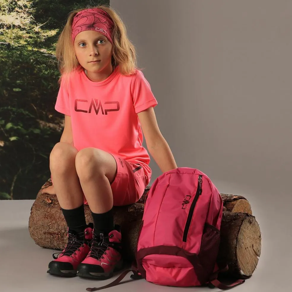 T-shirt girocollo con logo CMP da bambina