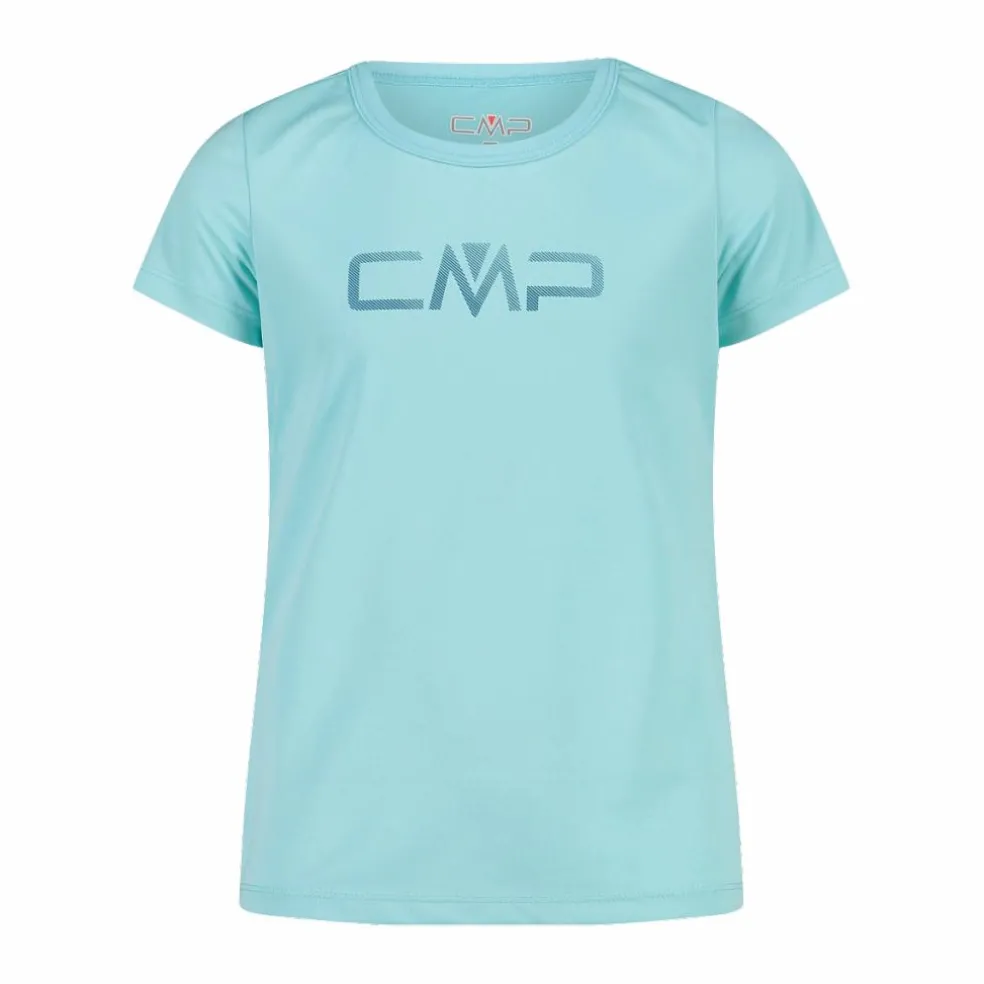T-shirt girocollo con logo CMP da bambina