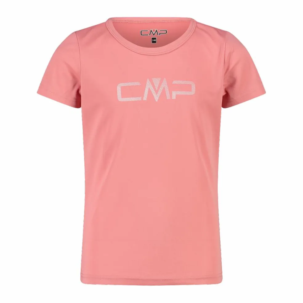 T-shirt girocollo con logo CMP da bambina