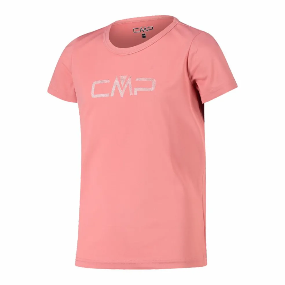 T-shirt girocollo con logo CMP da bambina