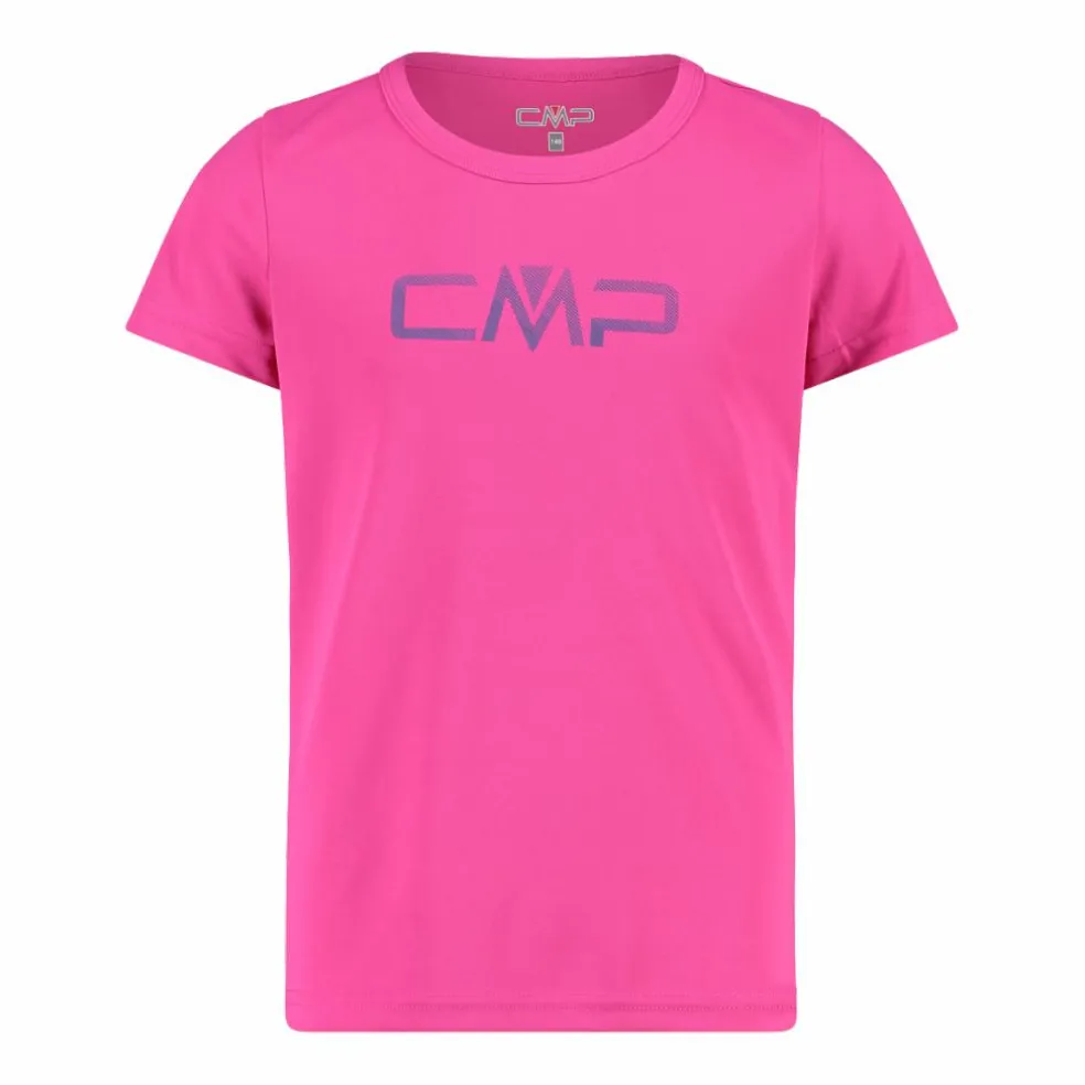 T-shirt girocollo con logo CMP da bambina