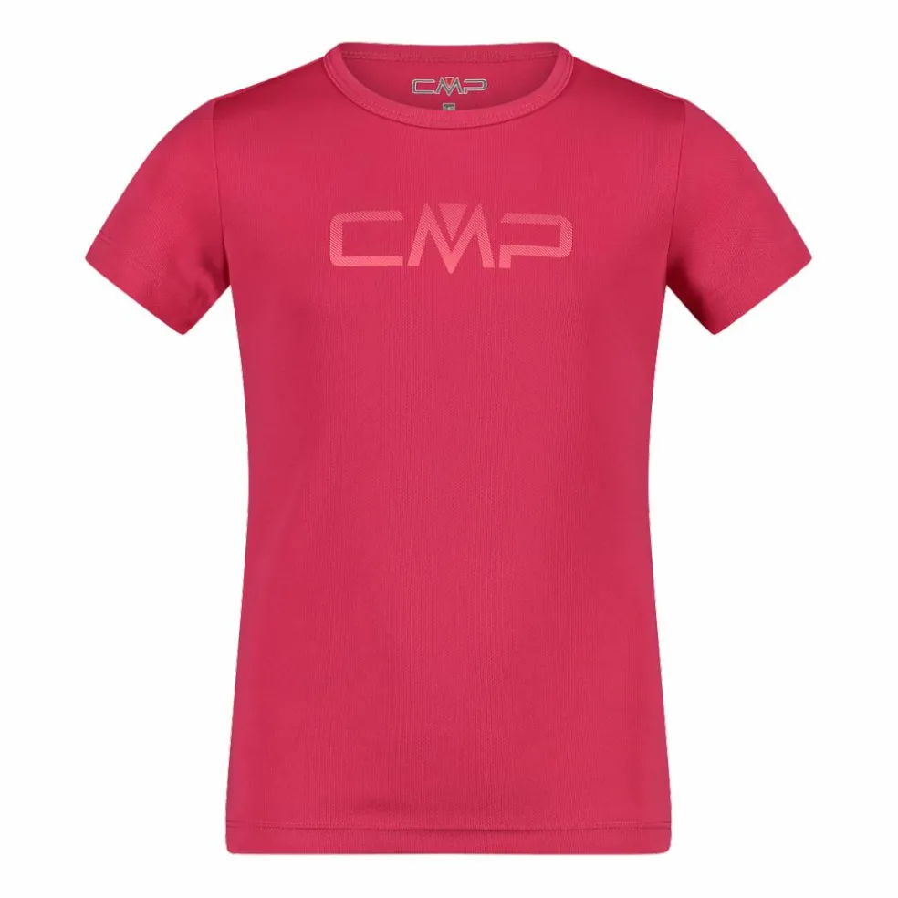 T-shirt girocollo con logo CMP da bambina