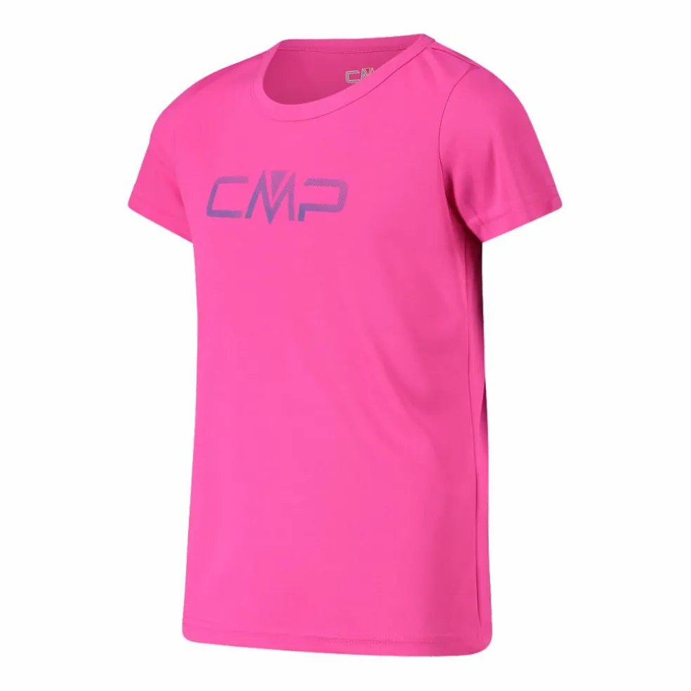 T-shirt girocollo con logo CMP da bambina
