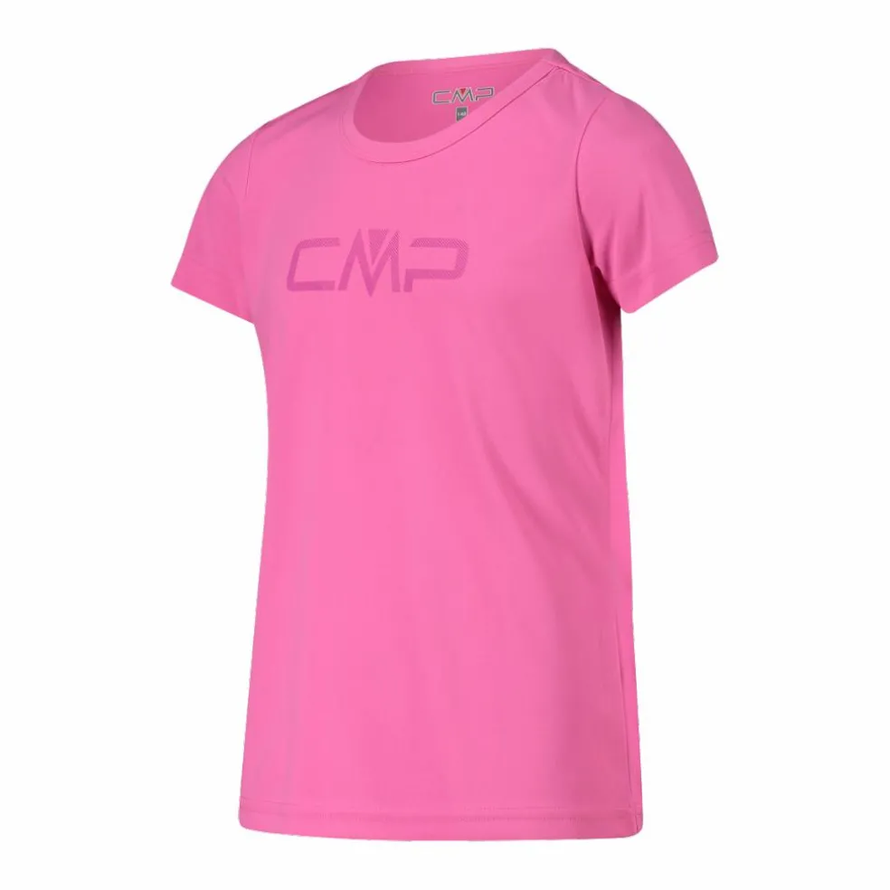 T-shirt girocollo con logo CMP da bambina