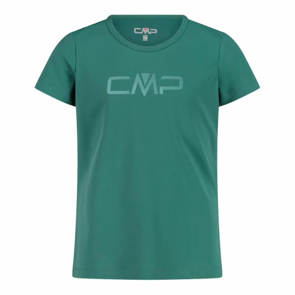 T-shirt girocollo con logo CMP da bambina